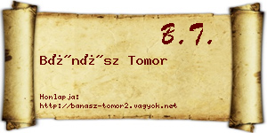 Bánász Tomor névjegykártya